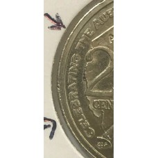 AUSTRALIA 2001 . TWENTY 20 CENTS COIN . MULTIPLE ERRORS . FEDERATION A.C.T ISSUE . OFF CENTRE